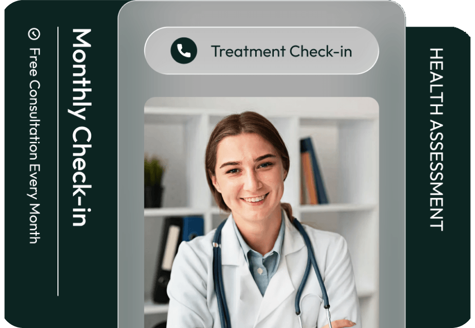 Monthly video check-in with a licensed clinician